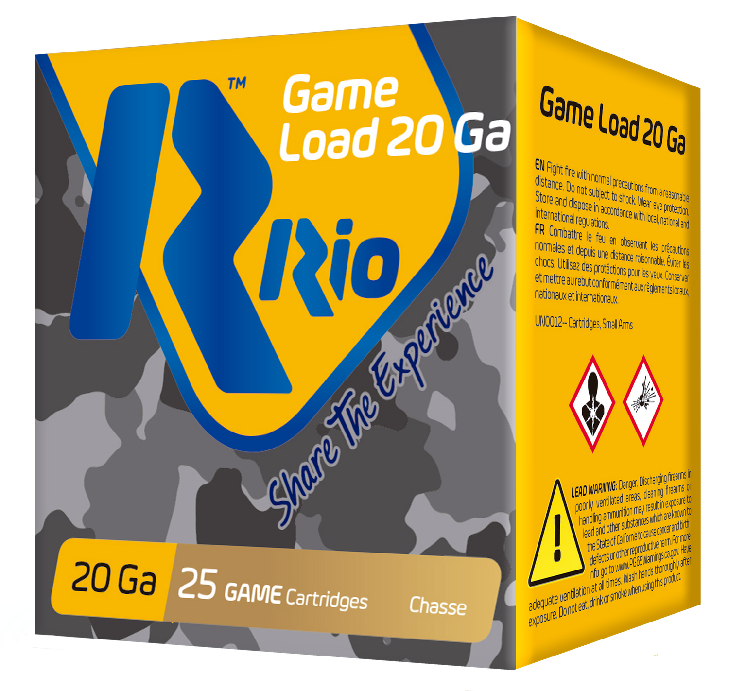 Rio Sub Gauge Field Loads RC2075, 20 Gauge, 2-3/4", 1oz, 1250 fps, #7.5 Shot, 25 Rd/bx