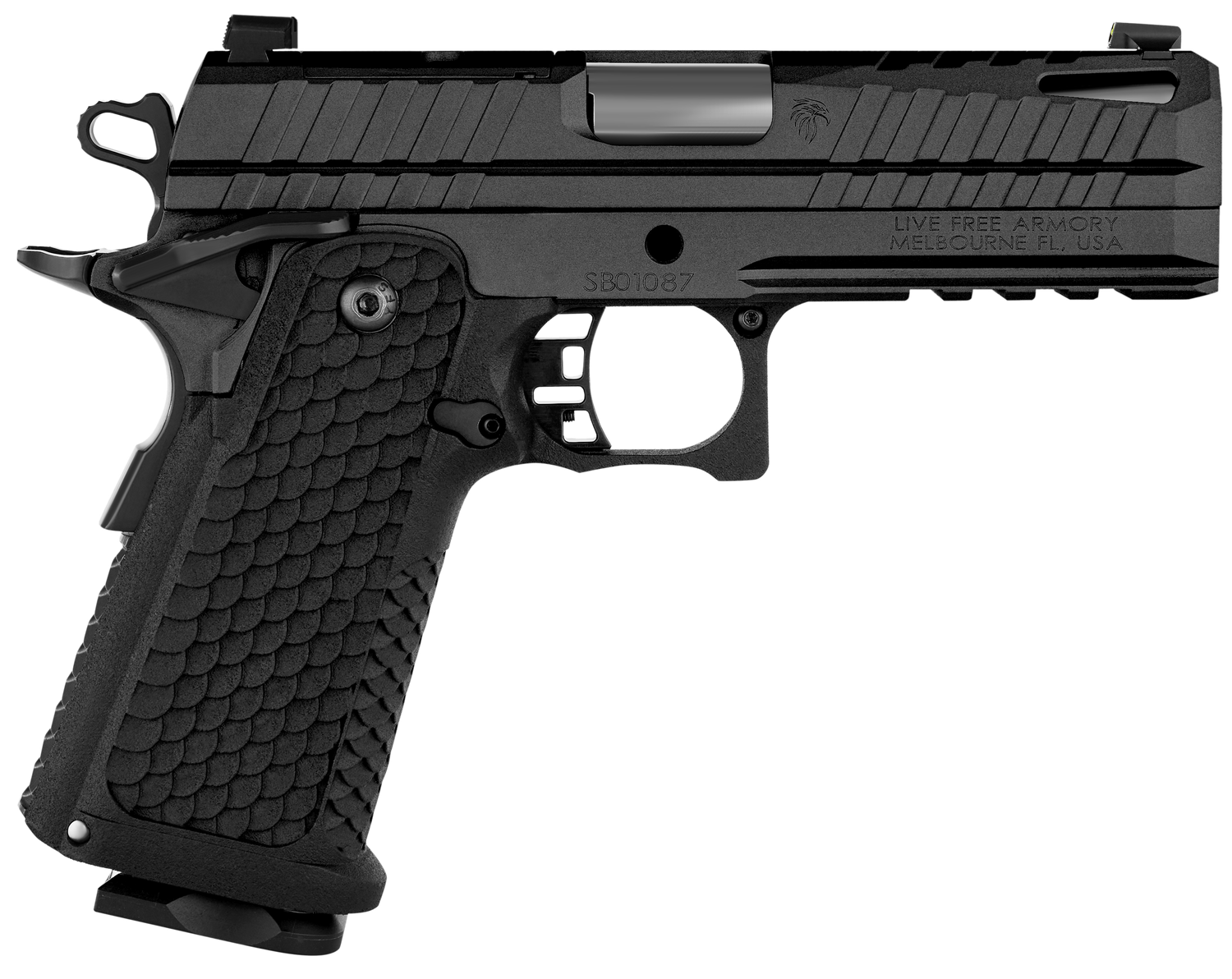 LIVE FREE ARMORY Apollo 11 Compact Optic Ready Pistol LFAPC61305P, 9mm Luger, 4.15in, Textured, Elite Gray Cerakote Finish, 17 Rds