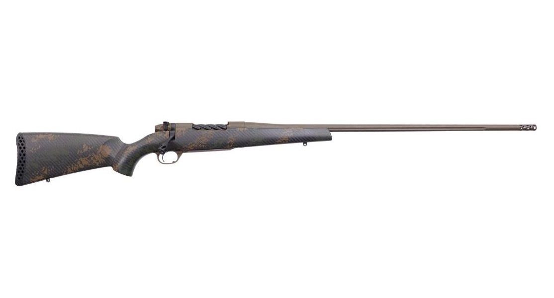 Weatherby Mark V Backcountry 2.0 Rifle MBC20N25CMR4B, 25 Creedmoor, 22", Carbon Fiber W/green & Brown Stock, 4 Rds