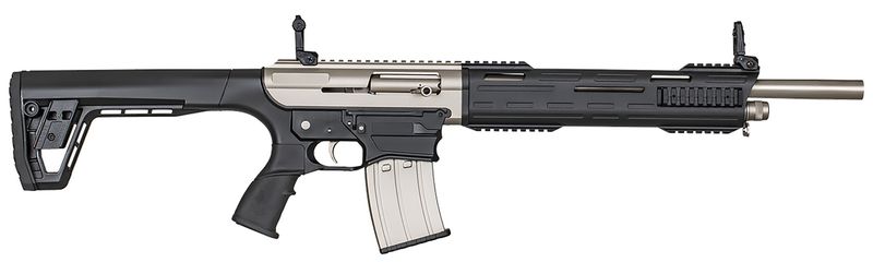 SDS Arms  TAR 12MP Semi-Auto Shotgun 21000102, 12 Gauge, 18.50", 3" Chmbr, Nickel Marine Finish, 5 Rds