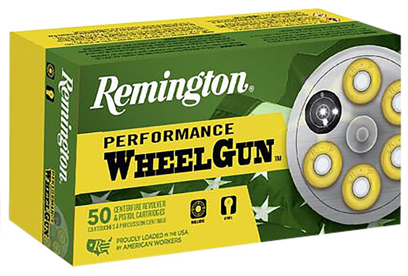 Remington Performance WheelGun Pistol Ammunition 22338, 45 ACP, Lead Semi Wadcutter, 225 gr, 830 fps, 50 Rd/Bx