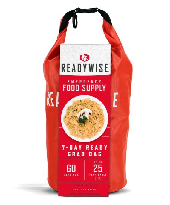 ReadyWise 7-Day Emergency Food Supply Ready Grab Bag, 60 Servings, Freeze Dried