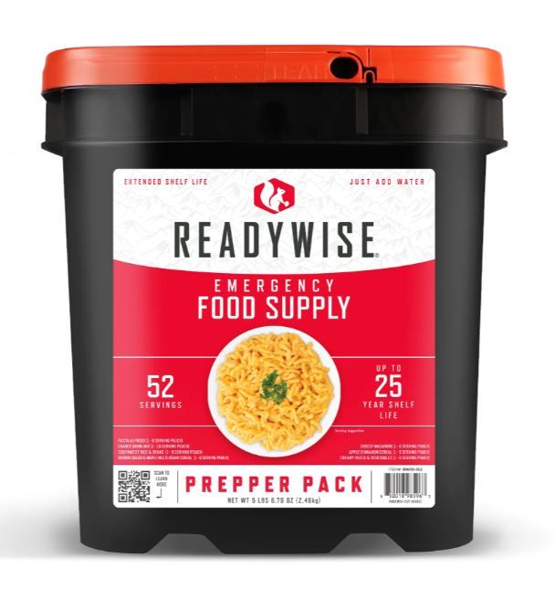 ReadyWise Emergency Food Supply, 52 Serving, Prepper Pack Bucket, Freeze Dried