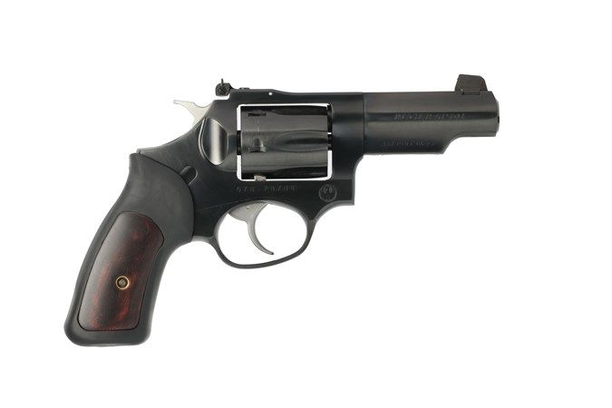 Ruger SP101 15709, 327 Federal Mag, 3", Black Rubber w/Wood Insert Grips, Blued Finish, 6 Rd