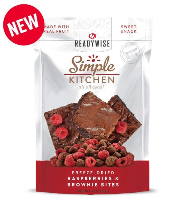 ReadyWise Emergency Food, Freeze-Dried Raspberries & Brownie Bites