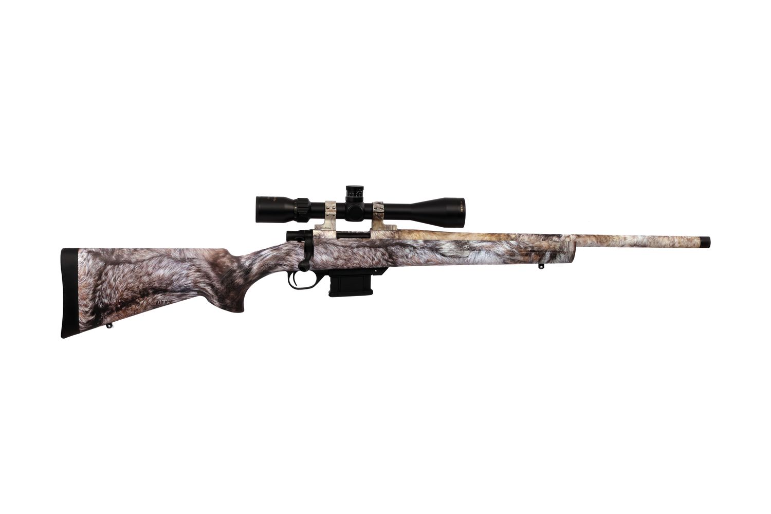 Howa M1500 Mini Action Full Dip Rifle HMA22ARCFY, 22 ARC, 20", Yote Camo Stock, Gamepro Package, 5 Rds