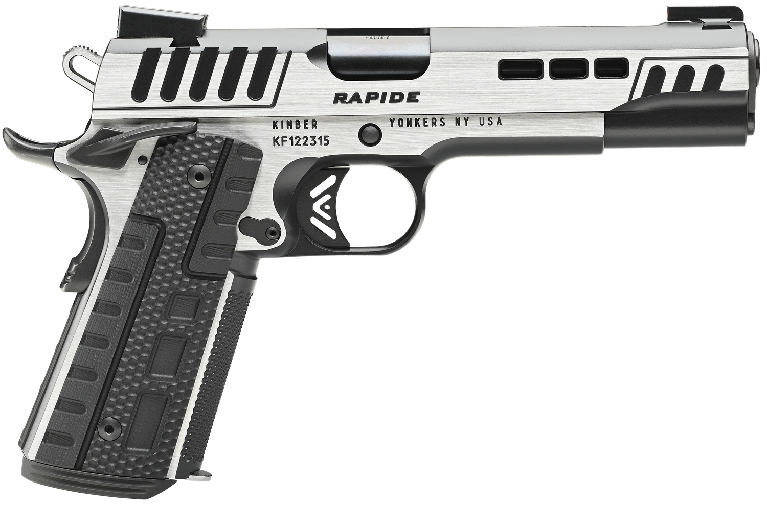 Kimber 3000421 Rapide Scorpius Pistol - 9mm, 5 in Barrel, Black KimPro II w/Polished Flats, 9 Rds