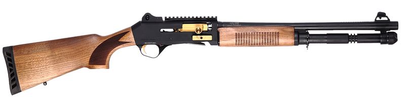 Four Peaks Imports AKSA Arms S4 Semi-Auto Shotgun 12077, 12 Ga, 18.50", 3" Chmbr, Wood Stock, 5 Rds