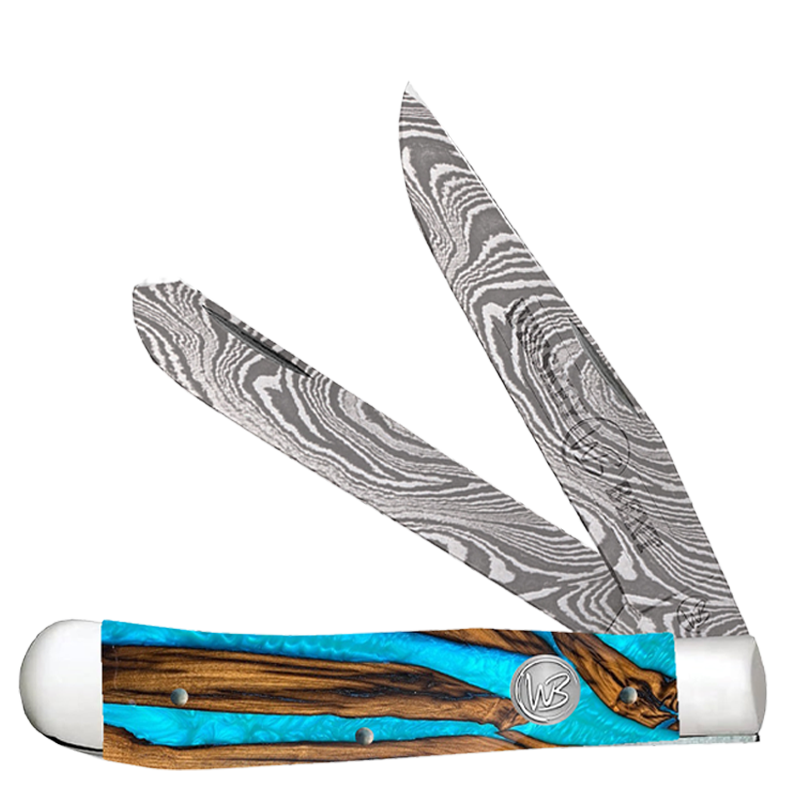 Whiskey Bent Knives Trapper Knife w/Clip Point & Spey Blade, Spring Branch Handle (WB11-60)