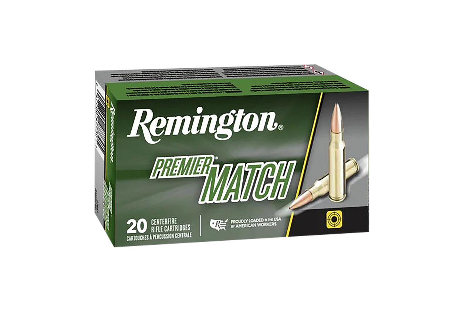Remington Premier Match Rifle Ammunition 26852, 260 Rem, Sierra MatchKing BTHP, 140 gr, 2750 fps, 20 Rd/Bx