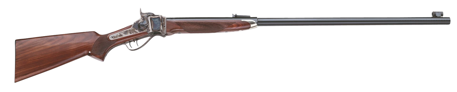 Taylors 1874 Sharps Quigley Sport Rifle S789457, 45-70 Govt, 34 in, Falling Block, Walnut Stock, Blue Steel BBL/Case Hard Receiver, 1 Rd