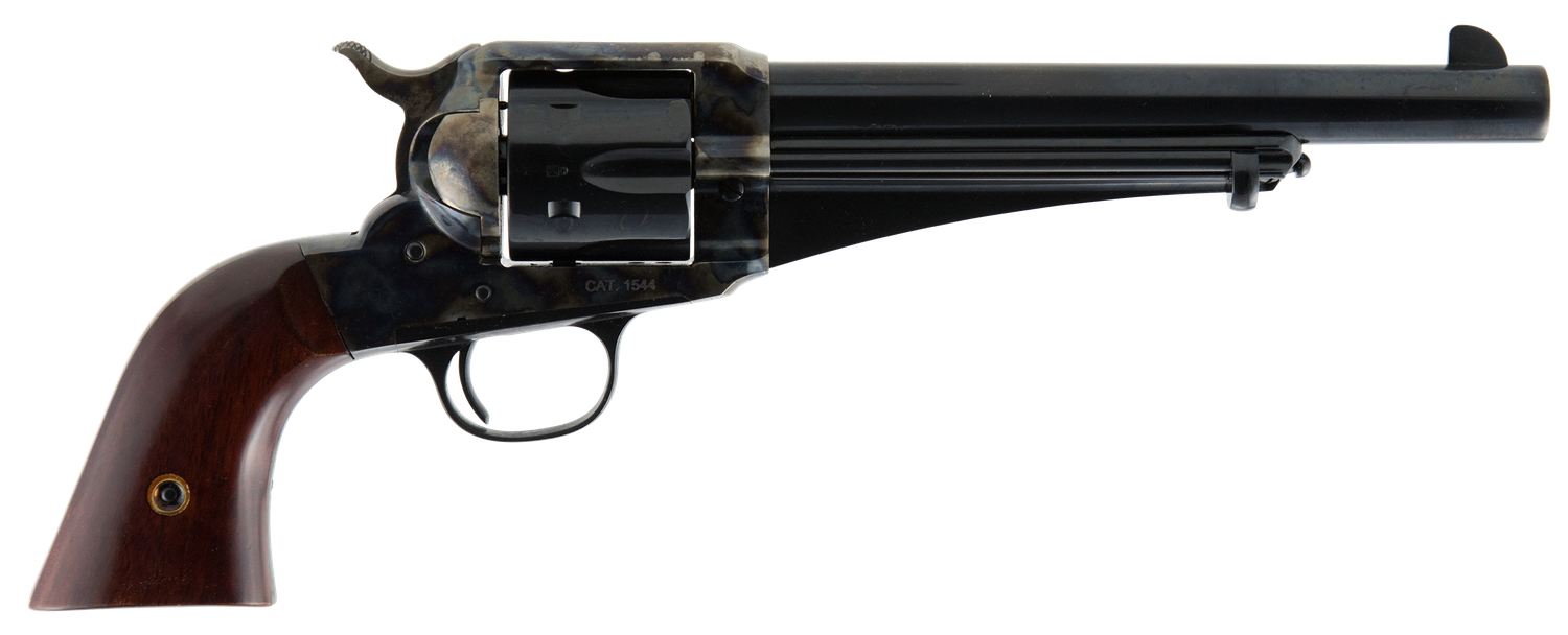 Cimarron 1875 Outlaw SAO Revolver CA151, 45 Colt (LC), 7.50", Walnut Grips, Color Case Hardened Finish, 6rd