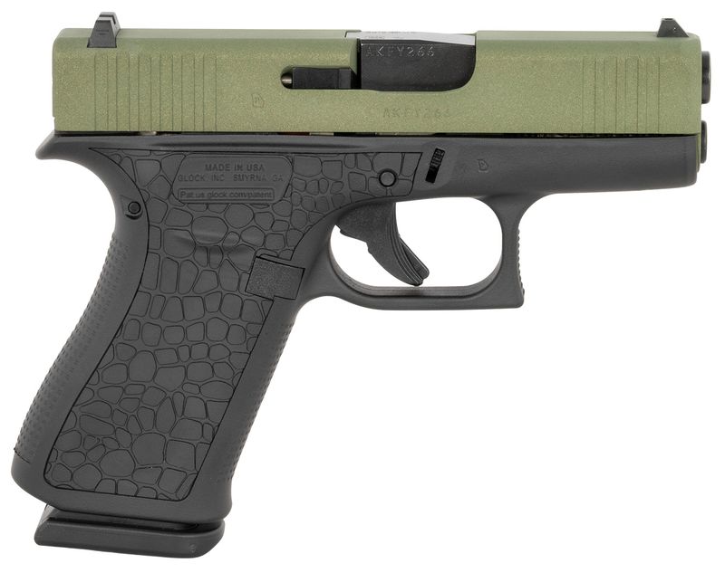 Glock G43X Pistol UX4350204BAYOU, 9mm Luger, 3.41in, Black Textured, Black Finish, 10 Rds