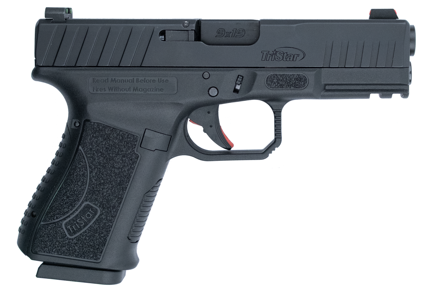 Tri-Star Apoc Pistol 85760, 9mm Luger, 4.02in, Textured Grips, Black Cerakote Finish, 15 Rds