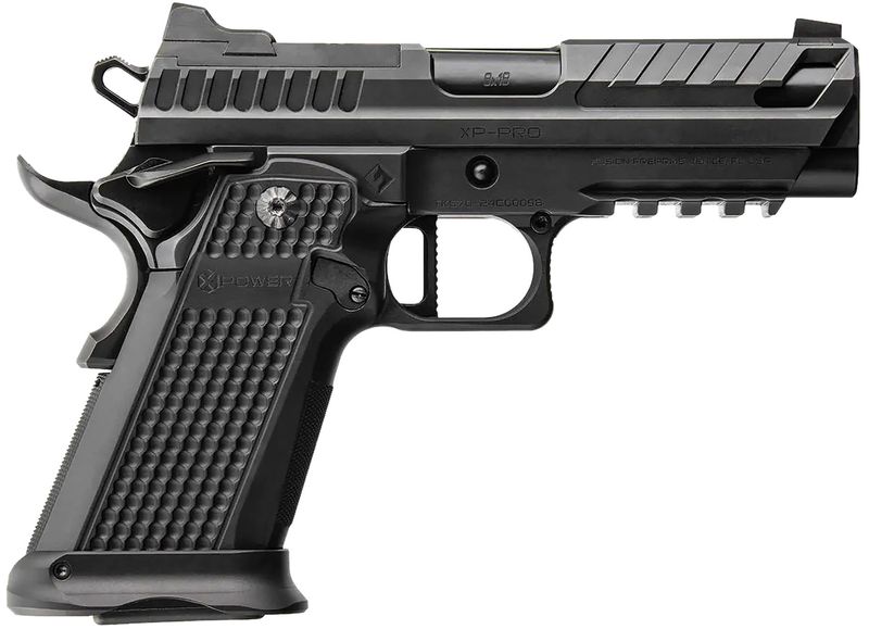 Fusion XP Pro Optic Ready Pistol XP9BLK, 9mm Luger, 4in, Black Steel Frame w/Beavertail & Picatinny Rail Black Aluminum Grips, Black Finish, 17 Rds