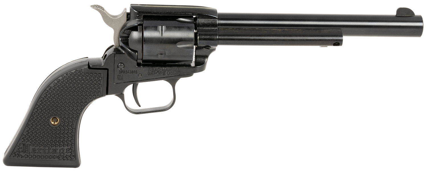 Heritage Rough Rider Revolver RR22B6PGHOL, 22 LR, 6.50", Black Polymer Grips, Black Oxide Finish, 6 Rds