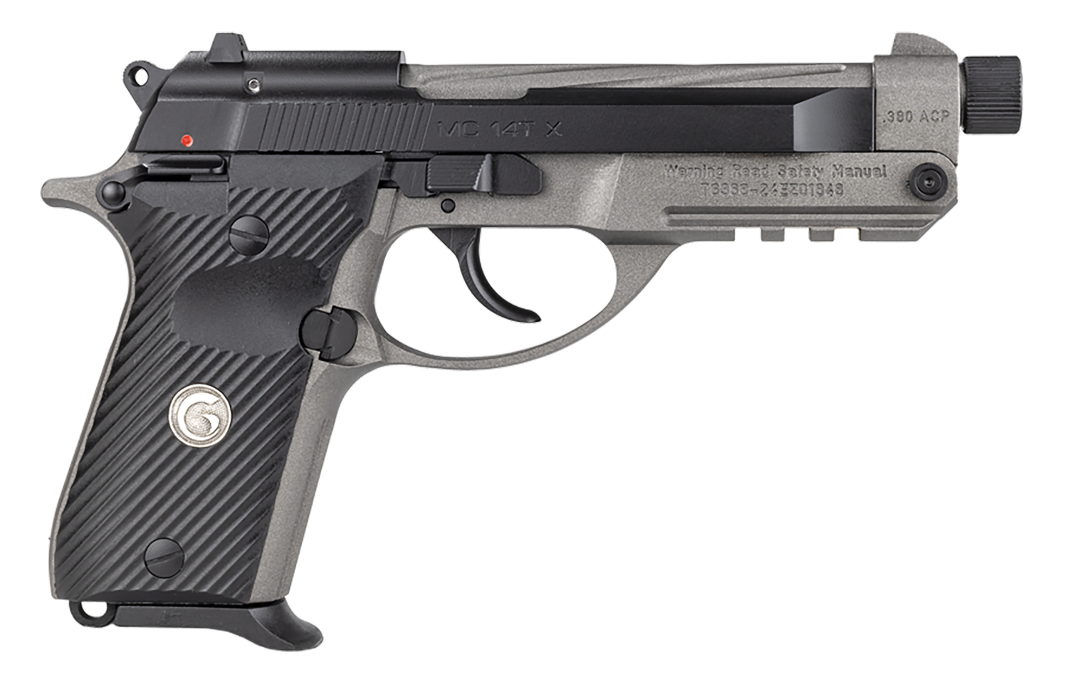 EAA MC 14TX Pistol 390890, 380 ACP, 4.90in, Black G10 Grips, Tungsten Cerakote Finish, 13 Rds