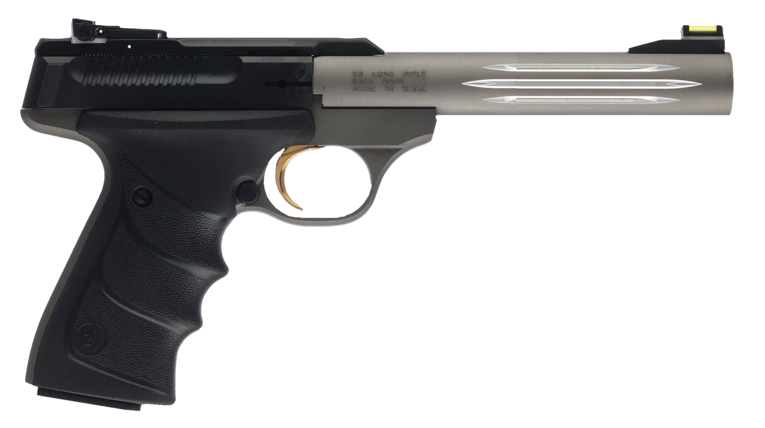 Browning Buck Mark Lite Gray Pistol 051461490, 22 LR, 5.5 in, URX Ambidextrous Grips, Matte Gray