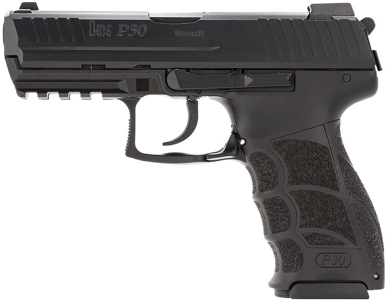 Heckler & Koch P30 V3 Pistol 81001088, 9mm Luger, 3.85in, Interchangeable Backstrap, Black Finish, 10 Rds