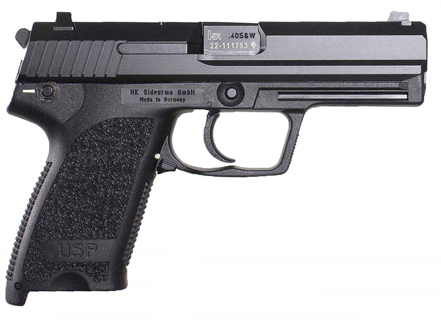 Heckler & Koch USP45 Standard Pistol w/Safety 81000324, 45 ACP, 4.41 in, Polymer Grip, Blue Finish, 10 Rd