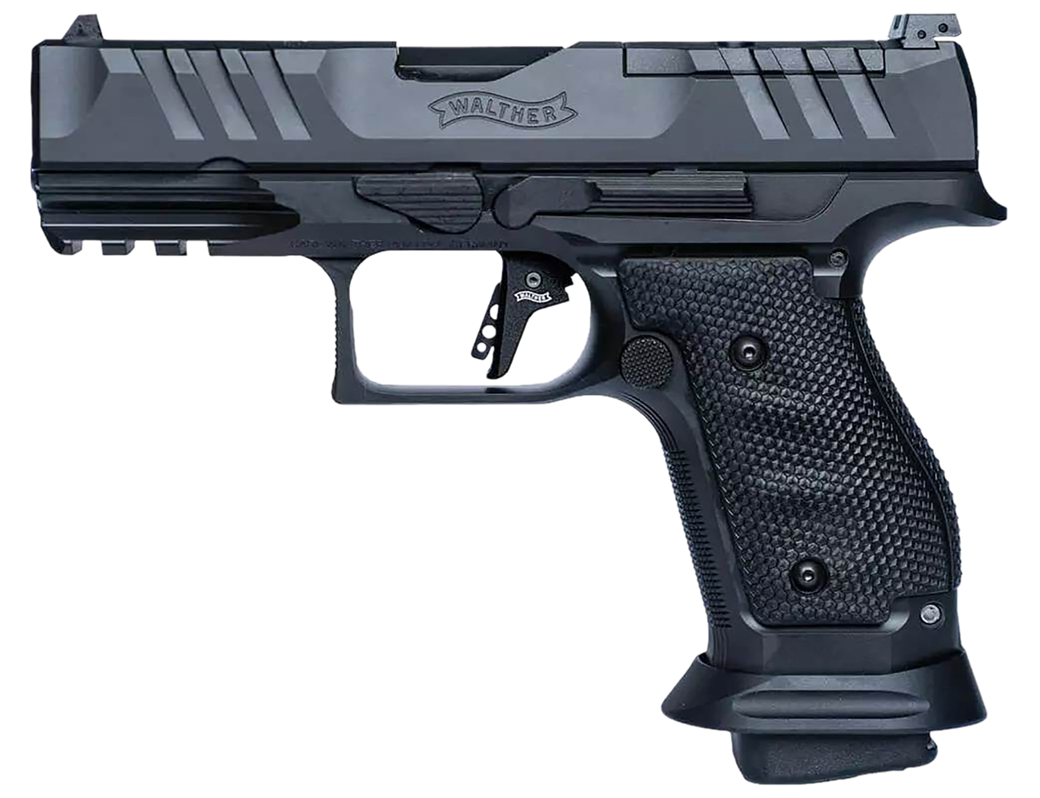 Walther PDP Pro Optic Ready Pistol 2896991, 9mm Luger, 4in, Textured Wraparound Grips, Black Finish, 18 Rds