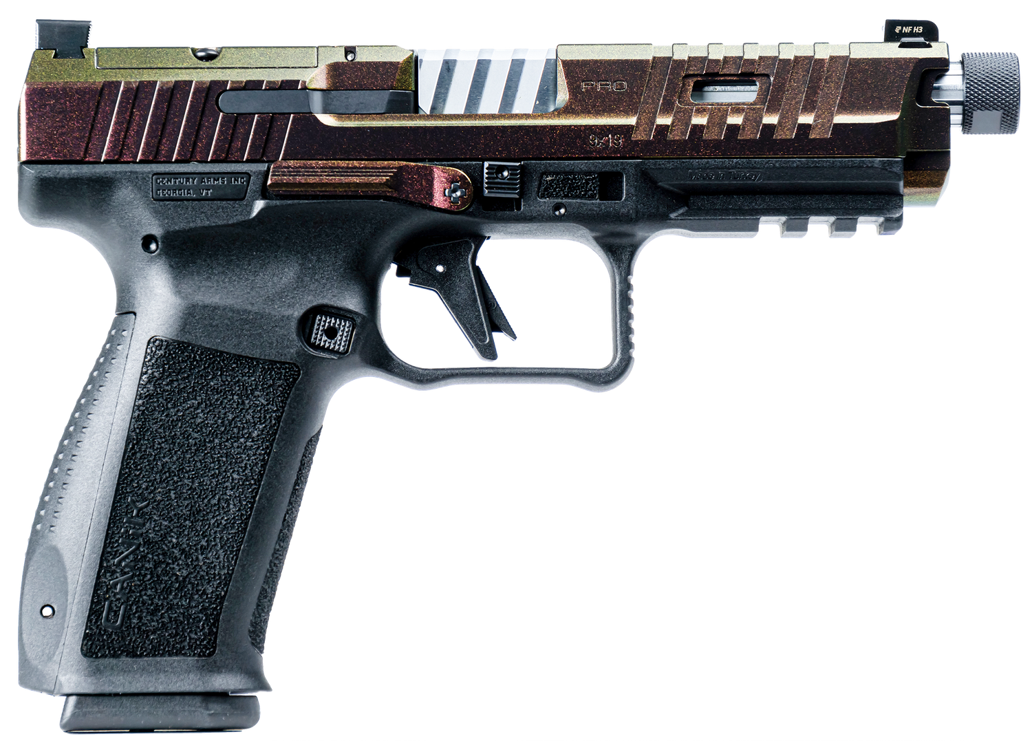 Century Mete Pro Optic Ready Pistol HG8342RB-N, 9mm, 5in, Interchangeable Backstrap Grips, Black Finish, 18 Rds