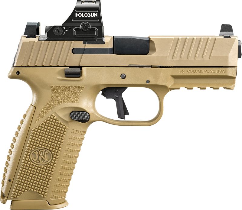 FN Herstal 509 MRD w/Optic Optic Ready Pistol 66101925, 9mm Luger, 4.50in, FDE Polymer, Flat Dark Earth Finish, 17 Rds