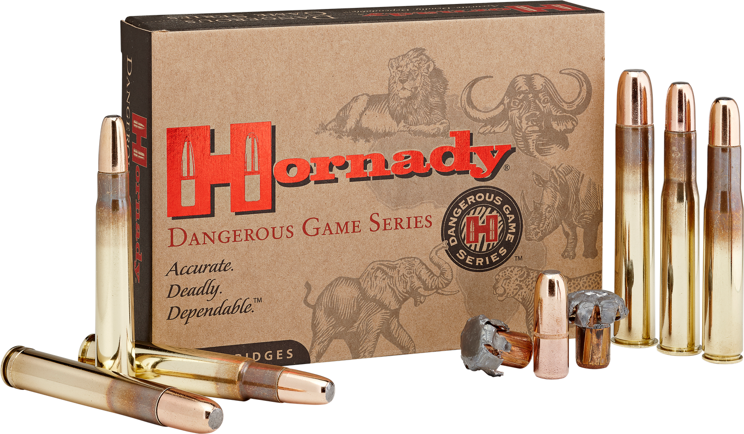 Hornady Dangerous Game Rifle Ammunition 82336, 375 Ruger, DGX Bonded, 300 gr, 2660 fps, 20 Rd/Bx