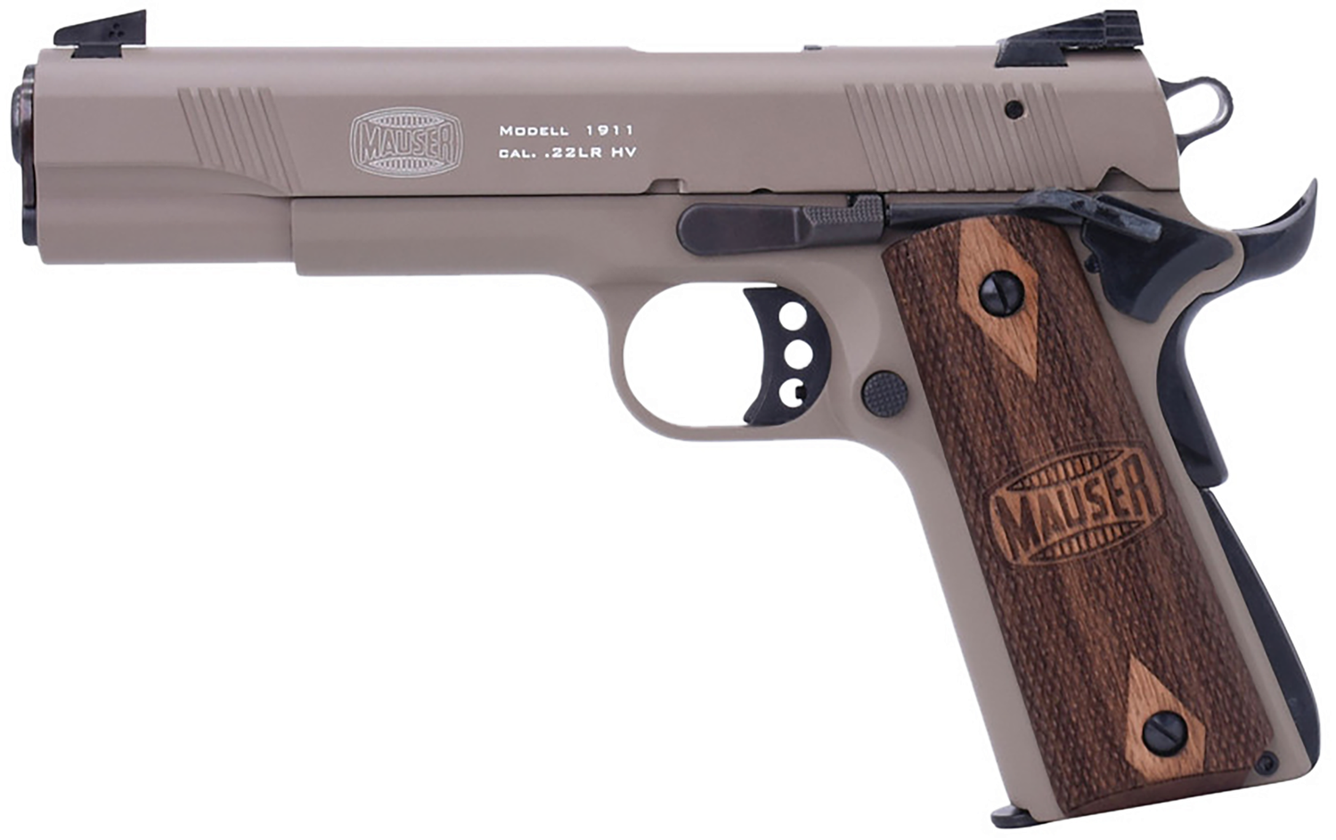 FMK 1911 Pistol 4110604, 22 LR, 5in, Walnut Grips, Tan Finish, 10 Rds