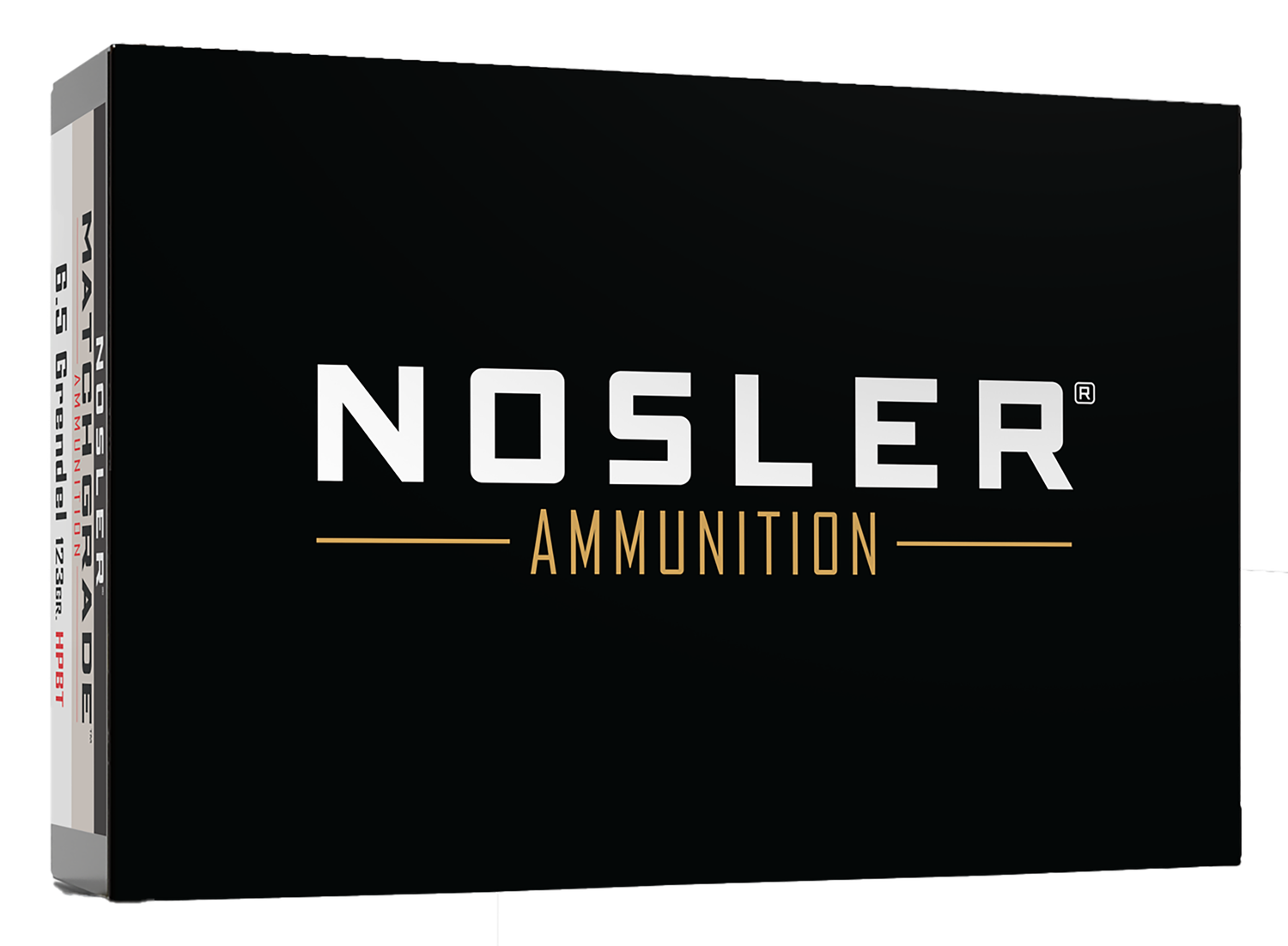 Nosler Match Grade Rifle Ammunition 44501, 6.5 Grendel, Hollow Point Boat Tail, 123 gr, 2400 fps, 20 Rd/Bx