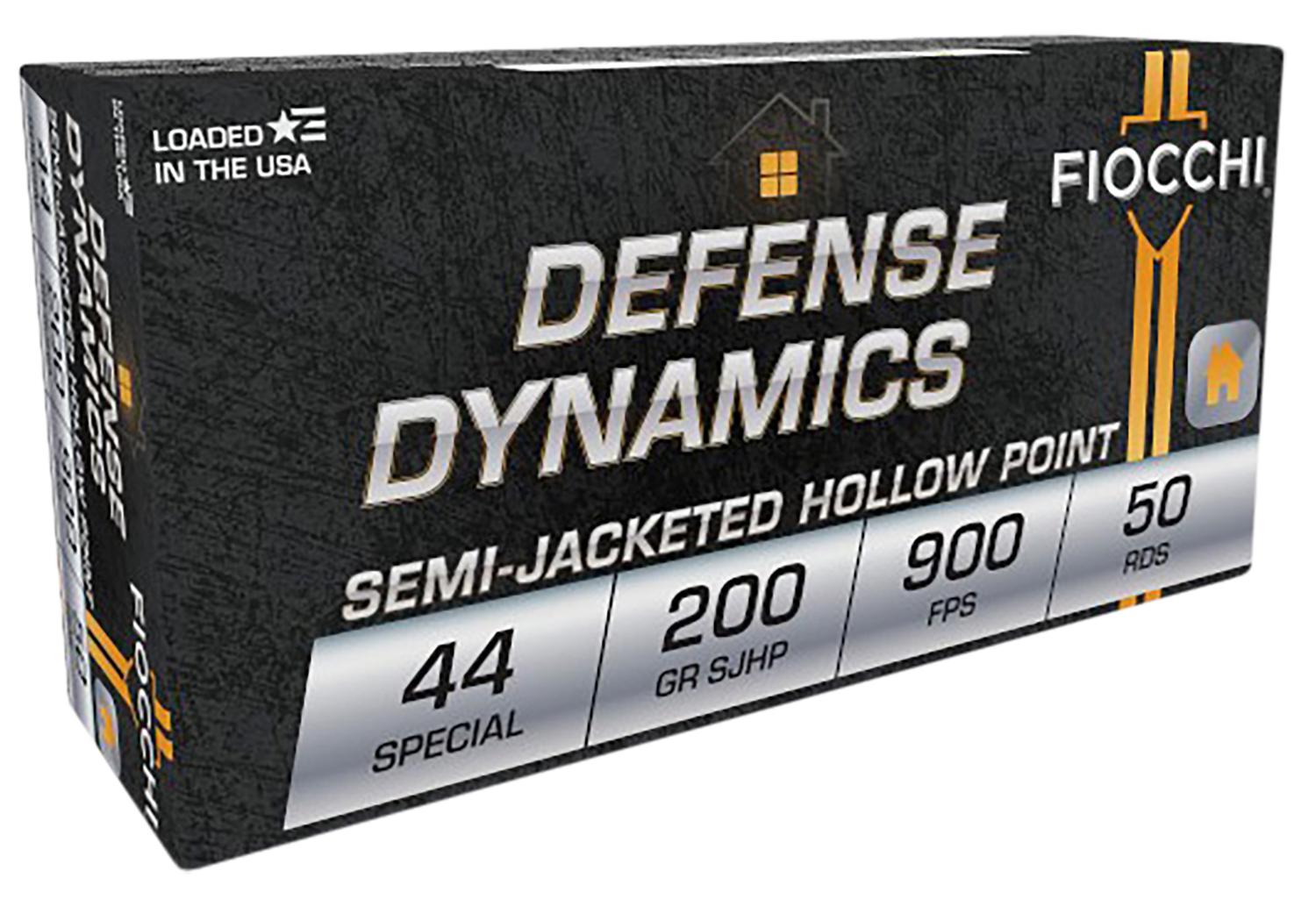 Fiocchi Handgun Ammunition 44SA500, 44 Special, Jacketed Soft Point (SP), 200 GR, 900 fps, 50 Rd/bx
