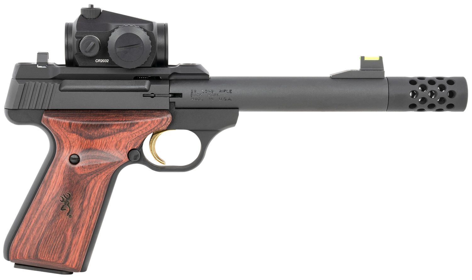 Browning Buck Mark Hunter Pistol 051580490, 22 LR, 5.9", Vortex Crossfire RDS, Cocobolo Wood Grips, 10 Rds