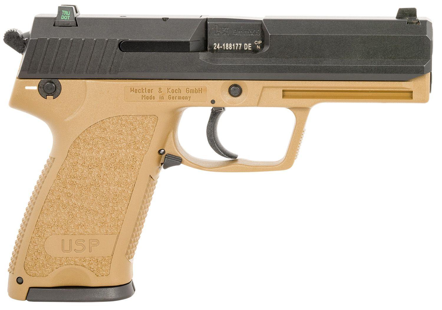 Heckler & Koch USP V1 Pistol 81000356, 9mm Luger, 4.86in, FDE
