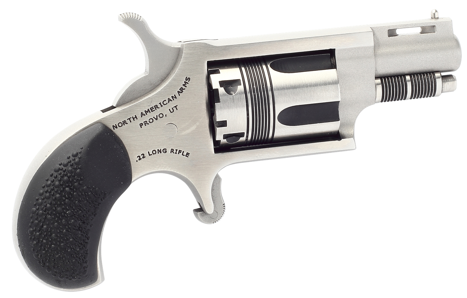 North American Wasp Single Action Revolver 22LRTW, 22 Long Rifle, 1.125", Stainless Finish