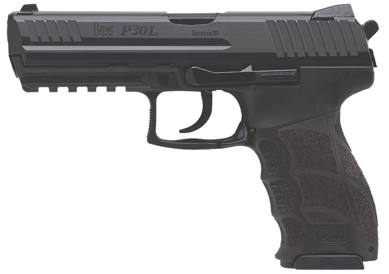 Heckler & Koch P30L V3 Pistol 81001093, 9mm Luger, 4.45in, Black Interchangeable Backstrap, Black Finish, 15 Rds