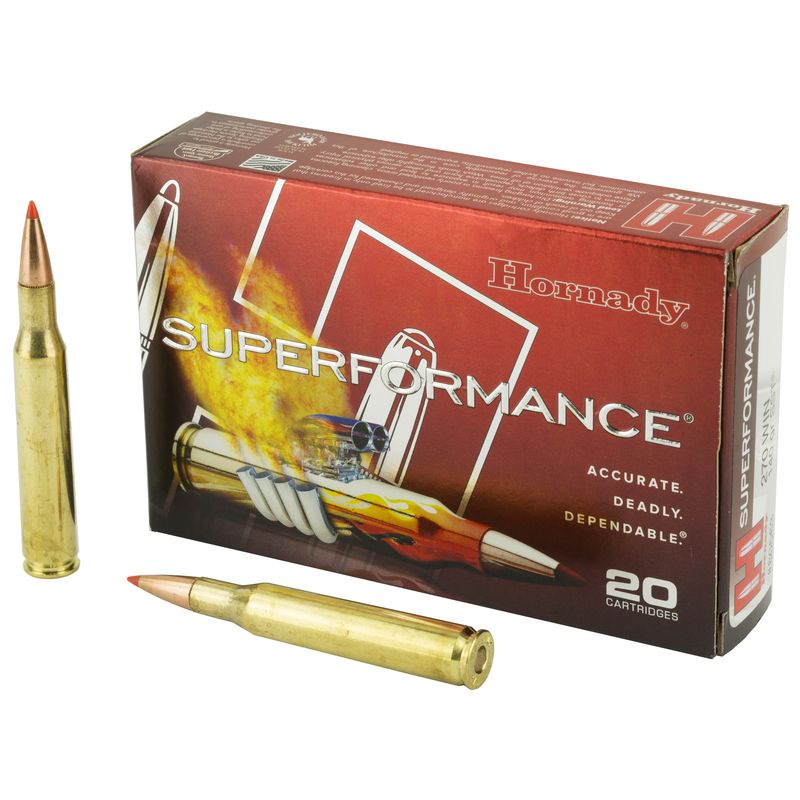 Hornady Superformance Rifle Ammunition 80563, 270 Winchester, SST, 140 GR, 3090 fps, 20 Rd/bx