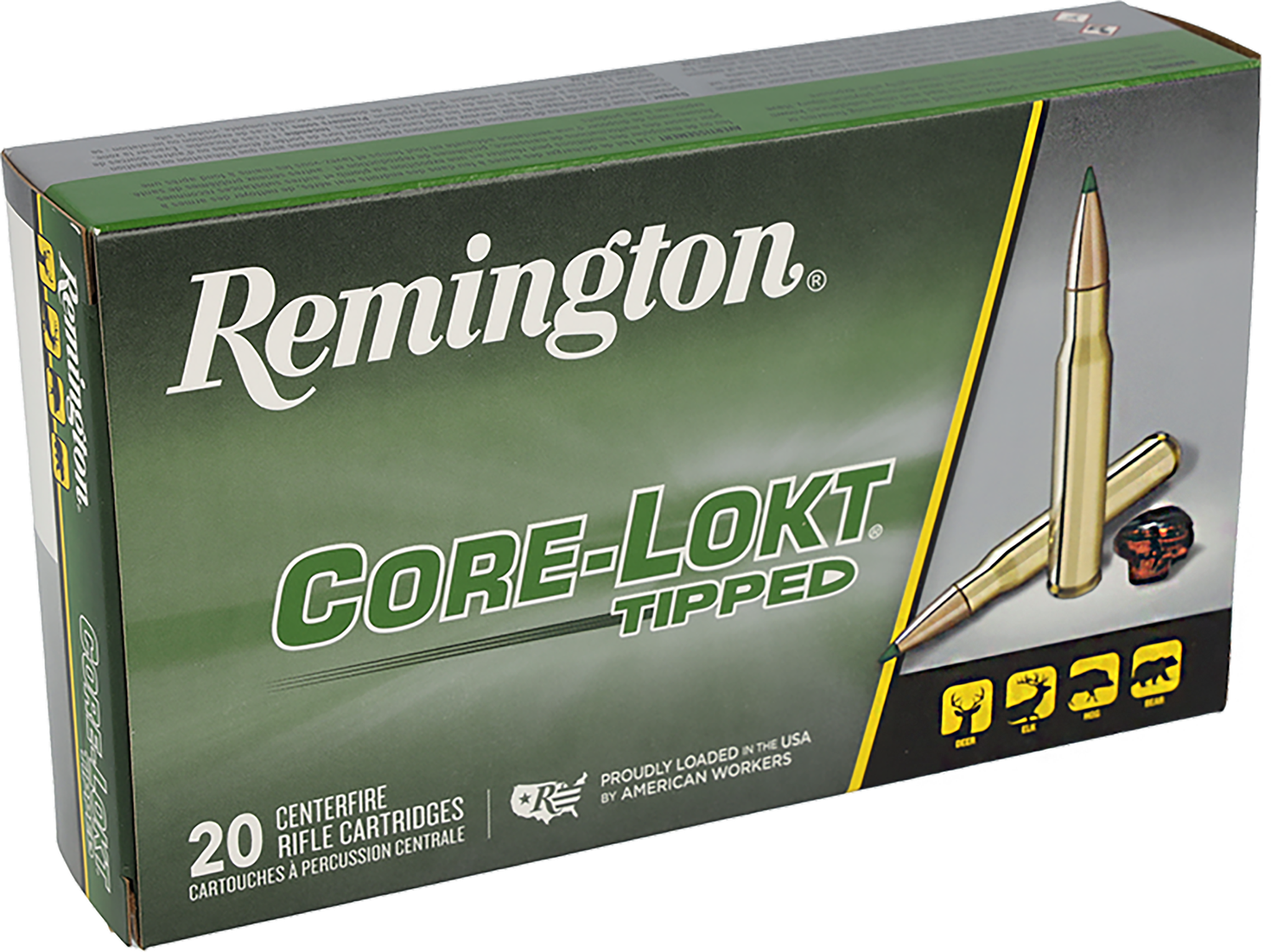 Remington Core-Lokt Tipped Rifle Ammunition R20043, 6.5 PRC, Core Lokt Tipped, 140 gr, 20 Rd/Bx