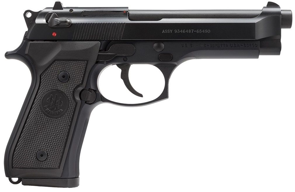 Beretta M9 Pistol J92M9A0CA, 9mm, 4.9in, Black Polymer Grips, 10 Rds