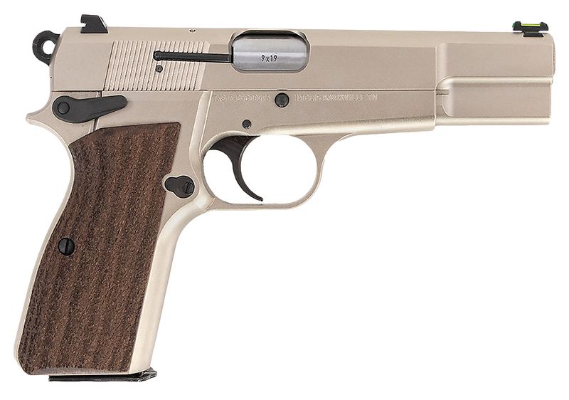 Tisas P-35 P-35 Pistol 12000001, 9mm Luger, 4.70in, G10 Grips, Satin Nickel Finish, 15 Rds