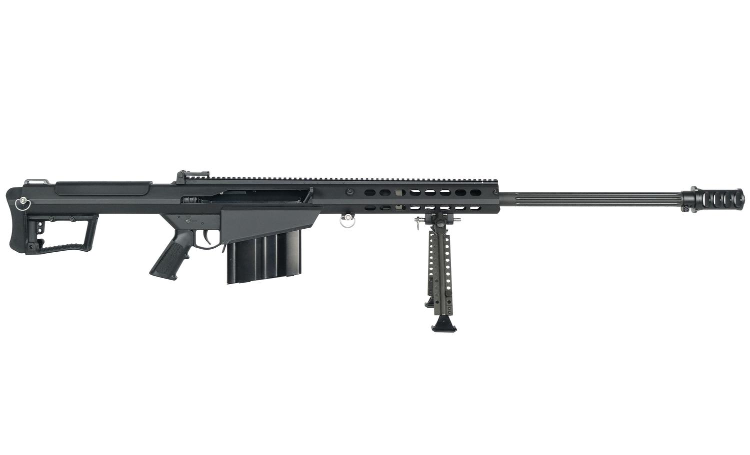 Barrett M107A1 Semi-Auto Rifle 18059, 50 BMG, 29", Fixed w/Sorbothane Recoil Pad Stock, Chrome-Lined Fluted Barrel, 10 Rds