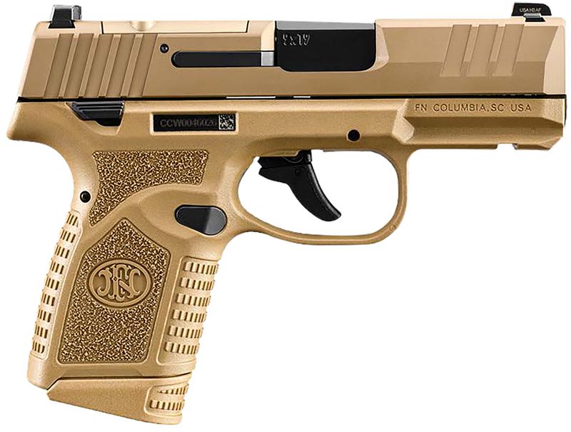 FN Herstal Reflex MRD Optic Ready Pistol 66101423, 9mm Luger, 3.30in, FDE Stippled, Flat Dark Earth Finish, 10 Rds