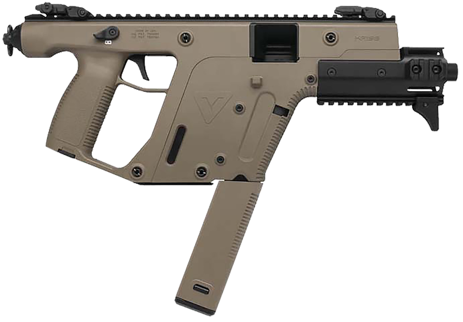 Kriss USA Vector SDP Enhanced Pistol KV10-PFD30, 10mm, 6.5in, FDE Polymer, 33 Rds