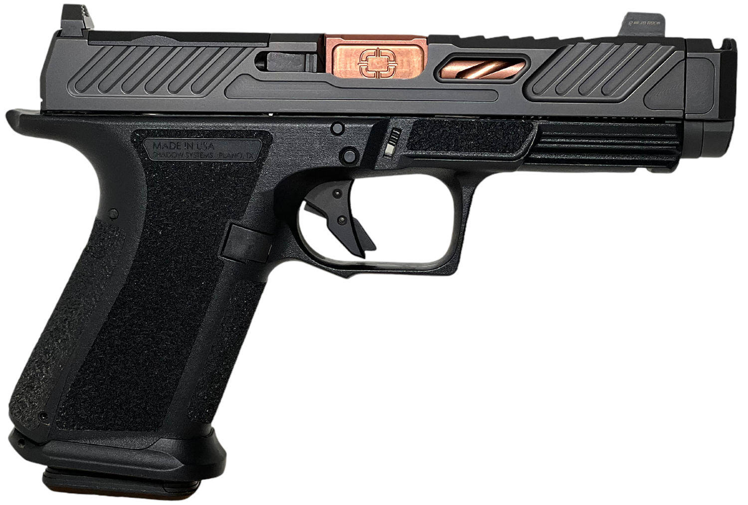 Shadow Systems MR920P Compensator Optic Ready Pistol SS1239, 9mm Luger, 4.25in, Black Interchangeable Backstrap, Black Finish, 10 Rds