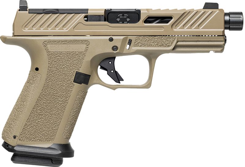 Shadow Systems MR920 Elite Optic Ready Pistol SS1022, 9mm Luger, 4.50in, Black Interchangeable Backstrap, Flat Dark Earth Finish, 15 Rds