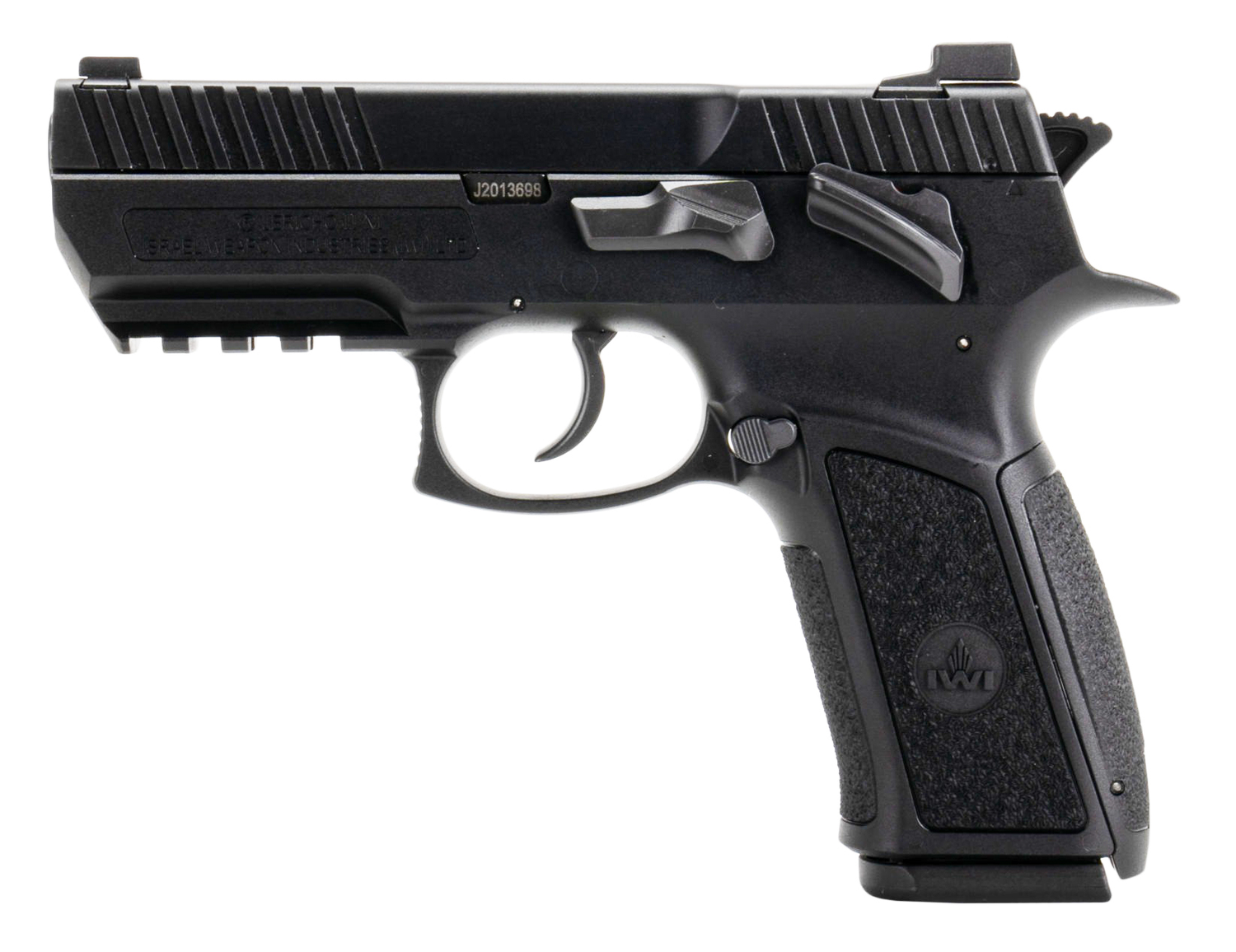 IWI Jericho 941 Enhanced Pistol J941PSL9II, 9mm Luger, 3.80in, Serrated Steel Slide & Polymer Grips, Black Finish, 16 Rds
