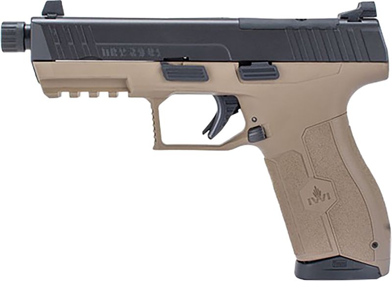 Israeli Weapon Industries MASADA Optic Ready Pistol M9ORP17TFDNS, 9mm Luger, 4.60in, FDE w/Interchangeable Backstrap, Flat Dark Earth Finish, 17 Rds