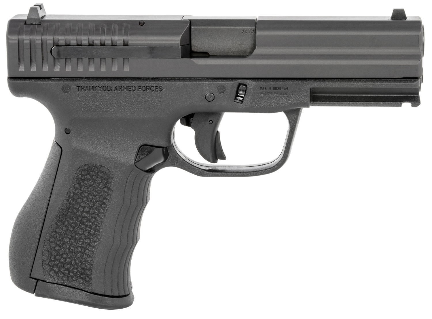 FMK 9C1 G2 Pistol G9C1G2BSS, 9mm Luger, 4in, Black Backstrap Grips, Black Finish, 14 Rds