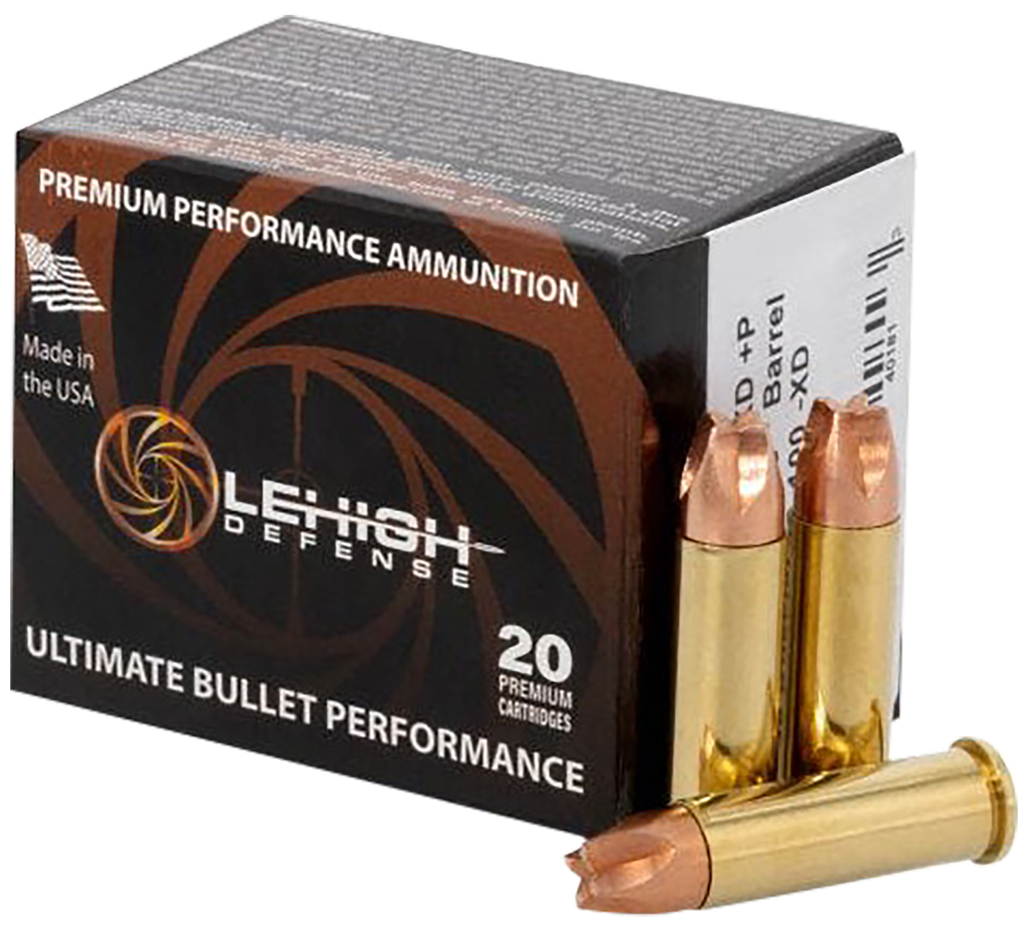 LeHigh Defense Xtreme Defense Pistol Ammunition LA38SP100XD, 38 Special, 100 gr, 1050 fps, 20 Rd/Bx