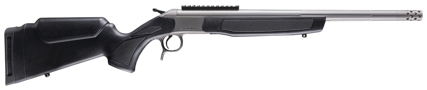 CVA Scout Takedown Single Shot Rifle CR4440S, 360 Buckhammer, 20" Threaded, Adj Comb & LOP Black Stock, 1rd Rds