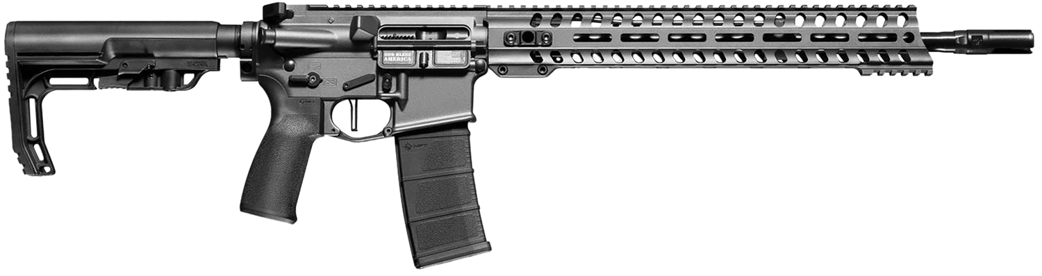 POF Minuteman DI Semi-Auto Rifle 01645, 223 Remington/5.56 NATO, 16.5", MFT Stock, Tungsten Finish, 30 Rds